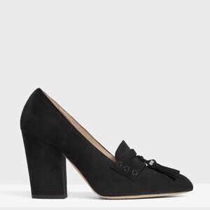 Theory Heel Loafer in Suede